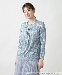 Leilian / レリアン カットソー | プリントクルーネックカットソー【BINDA】