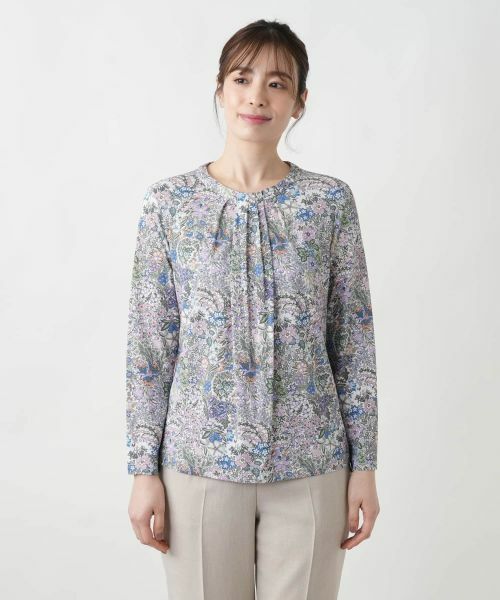 Leilian / レリアン カットソー | プリントクルーネックカットソー【BINDA】 | 詳細8