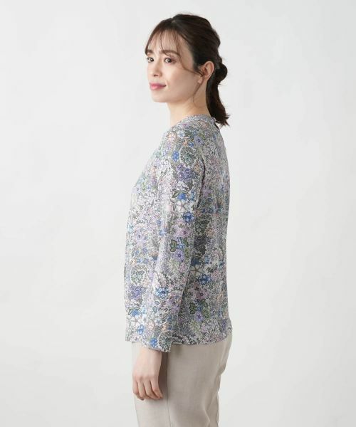 Leilian / レリアン カットソー | プリントクルーネックカットソー【BINDA】 | 詳細9