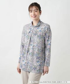 Leilian / レリアン カットソー | プリントハイネックカットソー【BINDA】