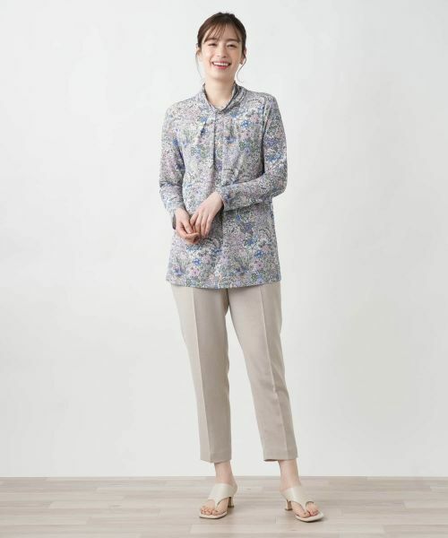 Leilian / レリアン カットソー | プリントハイネックカットソー【BINDA】 | 詳細1