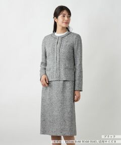 Leilian / レリアン セットアップ | ツイードノーカラースーツ