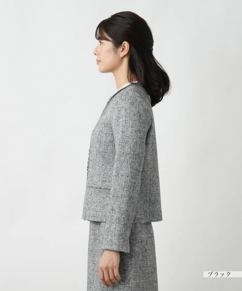 Leilian / レリアン セットアップ | ツイードノーカラースーツ | 詳細11