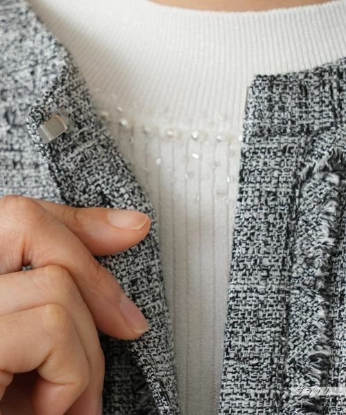 Leilian / レリアン セットアップ | ツイードノーカラースーツ | 詳細15