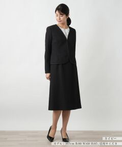 美品　レリアン　Leilian スーツ　11号　ネイビー系 セレモニー】一枚着スーツ【Leilian WHITE LABEL】|レリアン