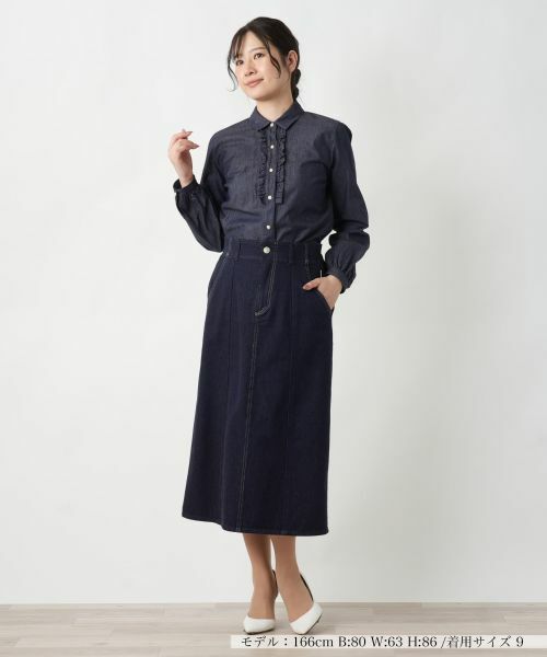 Leilian / レリアン ミニ・ひざ丈スカート | デニムスカート【L JEANS】 | 詳細1