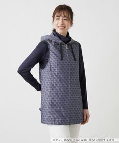 Leilian / レリアン テーラードジャケット | 総柄フーデッドベスト