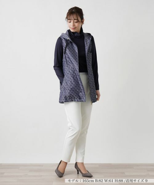 Leilian / レリアン テーラードジャケット | 総柄フーデッドベスト | 詳細1