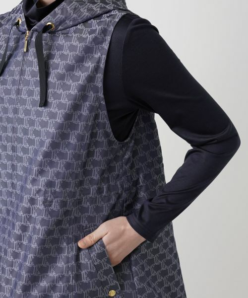 Leilian / レリアン テーラードジャケット | 総柄フーデッドベスト | 詳細12