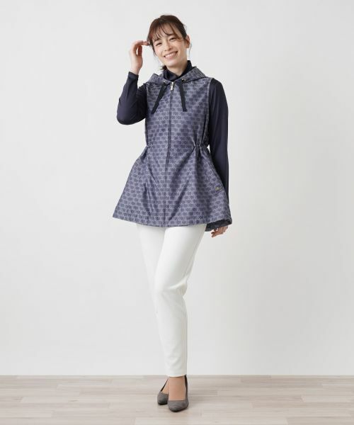 Leilian / レリアン テーラードジャケット | 総柄フーデッドベスト | 詳細4