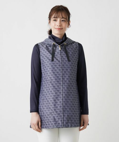 Leilian / レリアン テーラードジャケット | 総柄フーデッドベスト | 詳細6