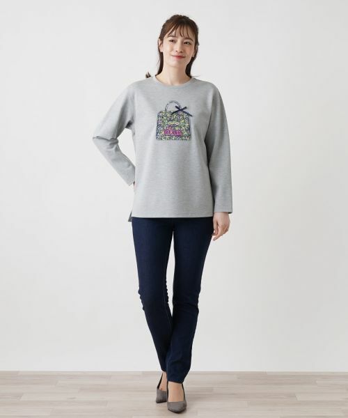 Leilian / レリアン スウェット | バックモチーフカットソー | 詳細1