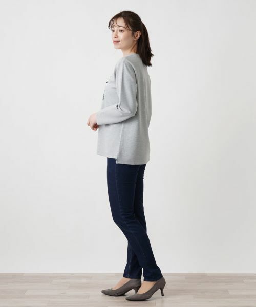 Leilian / レリアン スウェット | バックモチーフカットソー | 詳細2