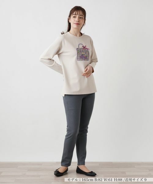 Leilian / レリアン スウェット | バックモチーフカットソー | 詳細5