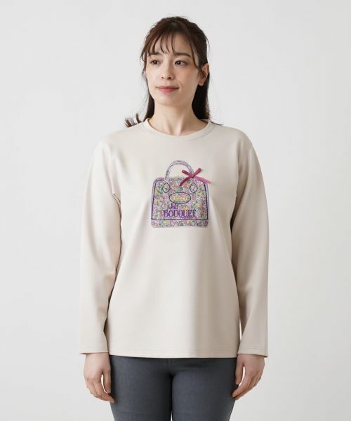 Leilian / レリアン スウェット | バックモチーフカットソー | 詳細8