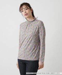 Leilian / レリアン カットソー | 小花柄ハイネックカットソー