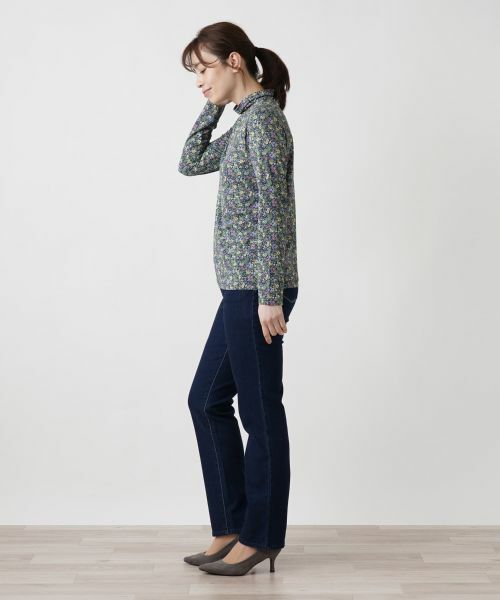 Leilian / レリアン カットソー | 小花柄ハイネックカットソー | 詳細2