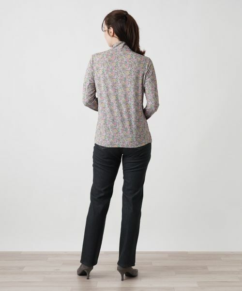 Leilian / レリアン カットソー | 小花柄ハイネックカットソー | 詳細6