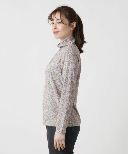 Leilian / レリアン カットソー | 小花柄ハイネックカットソー | 詳細8