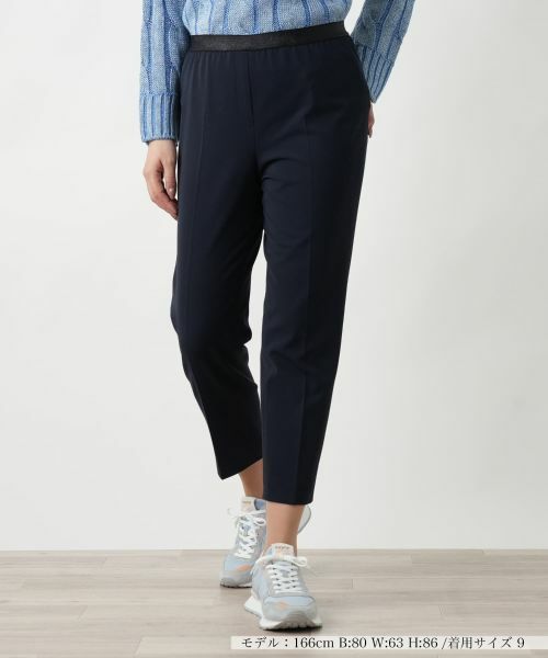 Leilian/レリアン ストレッチクロップドパンツ ネイビー 11(L)