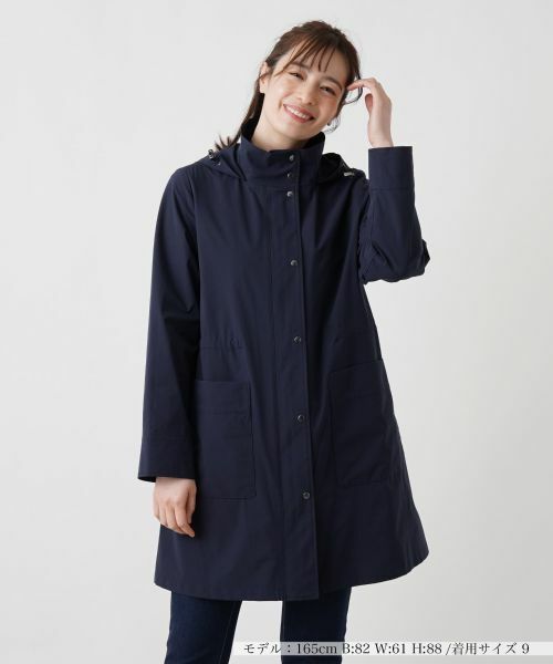 Leilian / レリアン その他アウター | フーデッドコート(ネイビー)