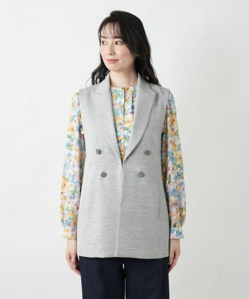 Leilian / レリアン テーラードジャケット | 洗えるジレ | 詳細12