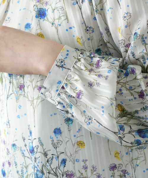 Leilian / レリアン シャツ・ブラウス | プリントバンドカラーブラウス | 詳細11