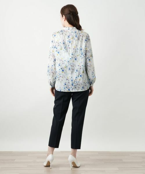 Leilian / レリアン シャツ・ブラウス | プリントバンドカラーブラウス | 詳細3