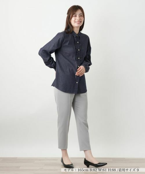 Leilian / レリアン シャツ・ブラウス | フリルデニムブラウス | 詳細1