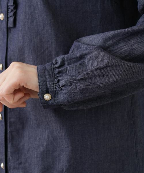 Leilian / レリアン シャツ・ブラウス | フリルデニムブラウス | 詳細11