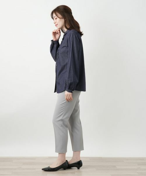 Leilian / レリアン シャツ・ブラウス | フリルデニムブラウス | 詳細2