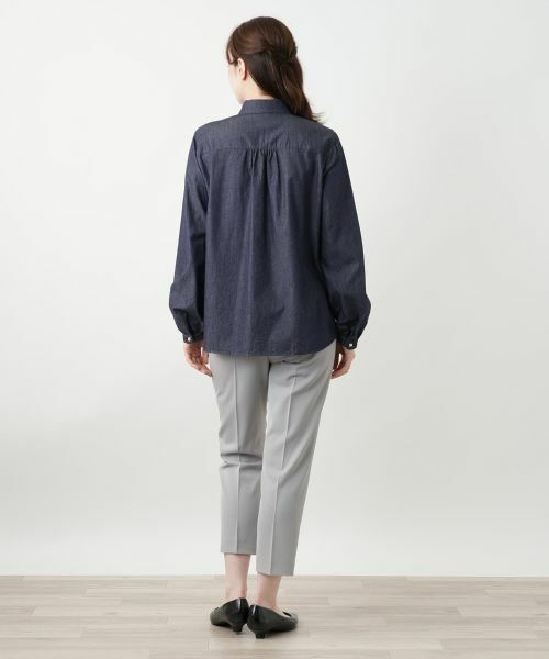 Leilian / レリアン シャツ・ブラウス | フリルデニムブラウス | 詳細3
