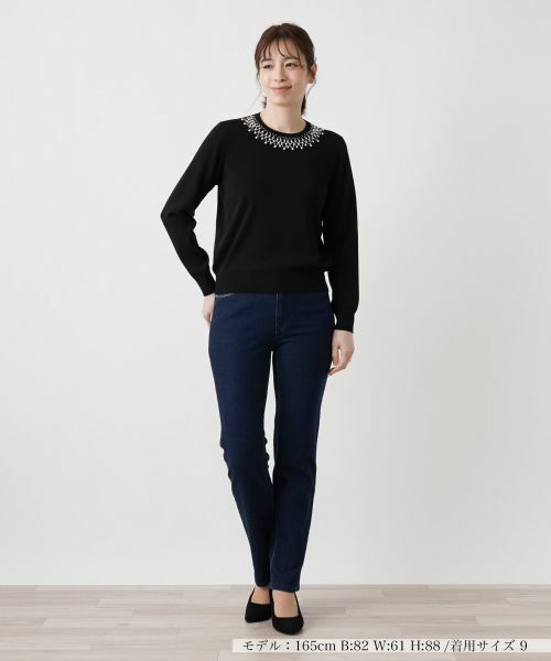 Leilian / レリアン デニムパンツ | スリムストレートジーンズ | 詳細1