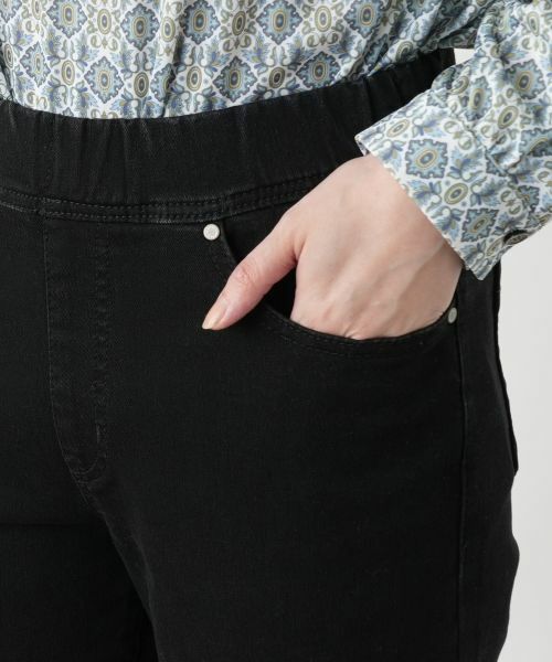 Leilian / レリアン デニムパンツ | ブラックデニムパンツ【L JEANS】 | 詳細8