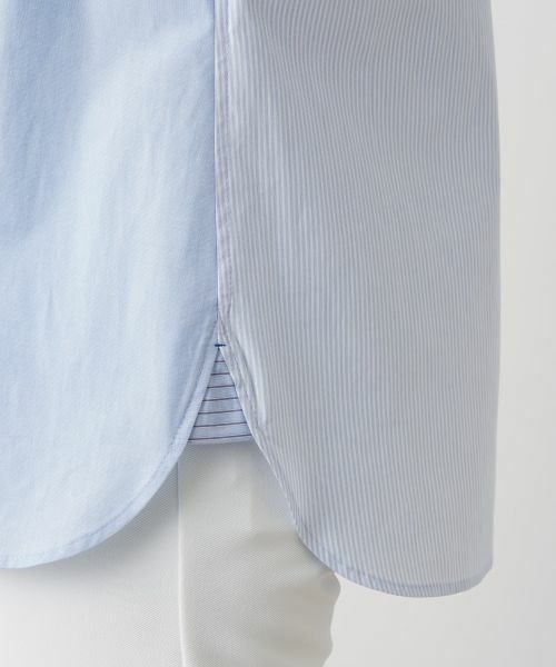 Leilian / レリアン シャツ・ブラウス | ストライプ切替シャツ | 詳細15