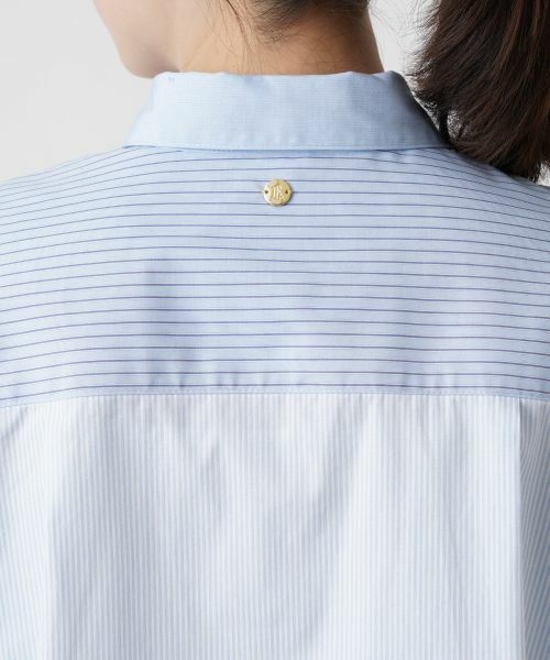Leilian / レリアン シャツ・ブラウス | ストライプ切替シャツ | 詳細8