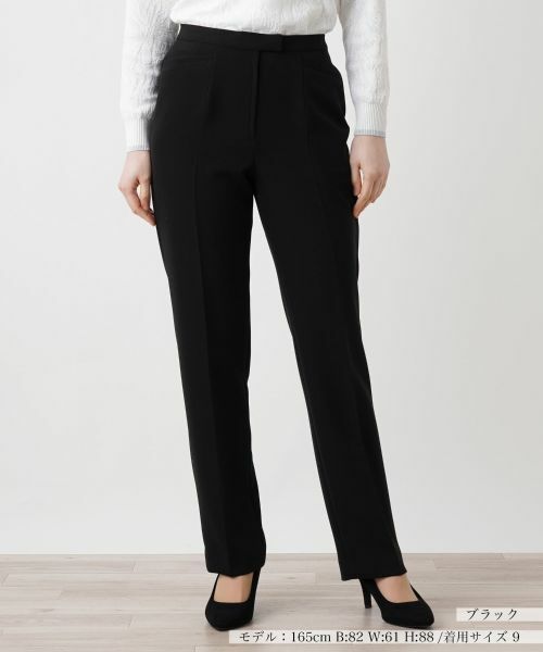 Leilian / レリアン その他パンツ | センタープレスパンツ(ブラック)