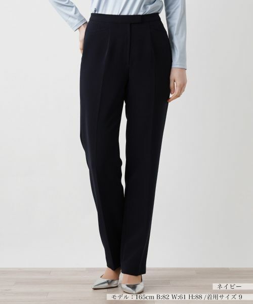 Leilian/レリアン センタープレスパンツ ネイビー 11(L)