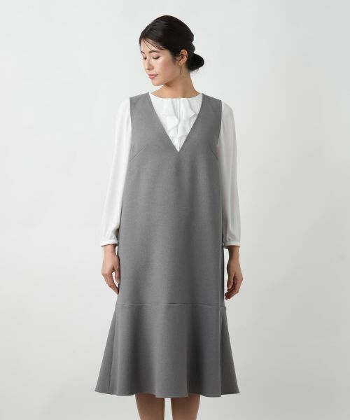 Leilian / レリアン ロング・マキシ丈ワンピース | 洗えるジャンパースカート | 詳細4