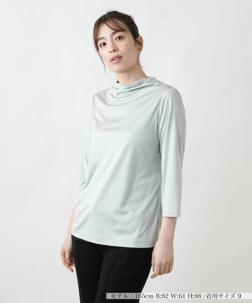 Leilian/レリアン ドレープネックカットソー ライトグレー 9(M) Leilian/レリアン ドレープネックカットソー ライトグレー 9(M)