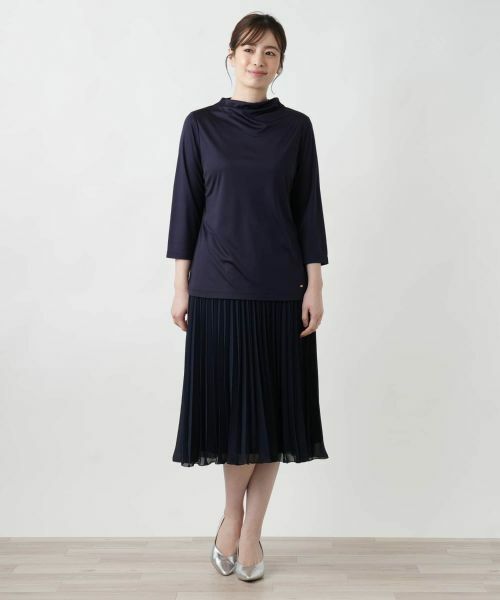 Leilian / レリアン カットソー | ドレープネックカットソー | 詳細1