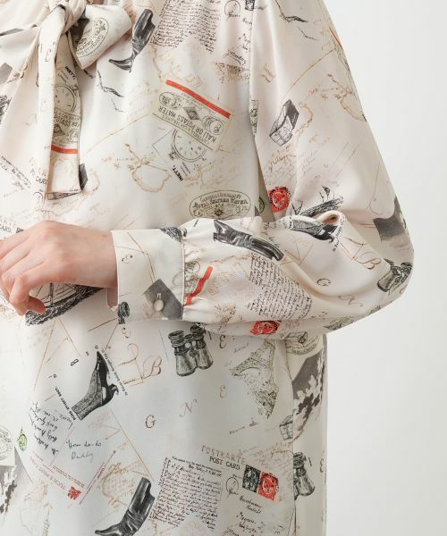 Leilian / レリアン シャツ・ブラウス | プリントボウタイブラウス【Leilian WHITE LABEL】 | 詳細10