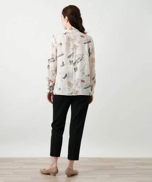 Leilian / レリアン シャツ・ブラウス | プリントボウタイブラウス【Leilian WHITE LABEL】 | 詳細3