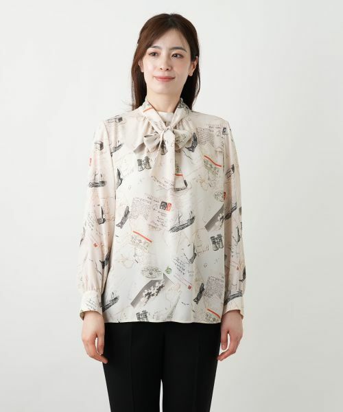Leilian / レリアン シャツ・ブラウス | プリントボウタイブラウス【Leilian WHITE LABEL】 | 詳細4