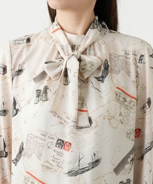Leilian / レリアン シャツ・ブラウス | プリントボウタイブラウス【Leilian WHITE LABEL】 | 詳細7