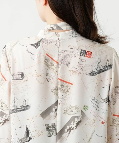 Leilian / レリアン シャツ・ブラウス | プリントボウタイブラウス【Leilian WHITE LABEL】 | 詳細8
