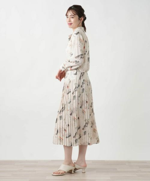 Leilian / レリアン ロング・マキシ丈スカート | プリントプリーツスカート【Leilian WHITE LABEL】 | 詳細2