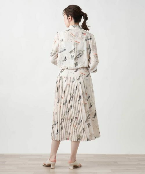 Leilian / レリアン ロング・マキシ丈スカート | プリントプリーツスカート【Leilian WHITE LABEL】 | 詳細3