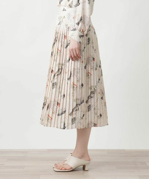 Leilian / レリアン ロング・マキシ丈スカート | プリントプリーツスカート【Leilian WHITE LABEL】 | 詳細5