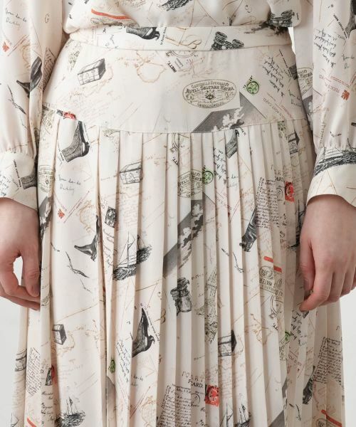 Leilian / レリアン ロング・マキシ丈スカート | プリントプリーツスカート【Leilian WHITE LABEL】 | 詳細7